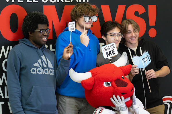 students at orientation